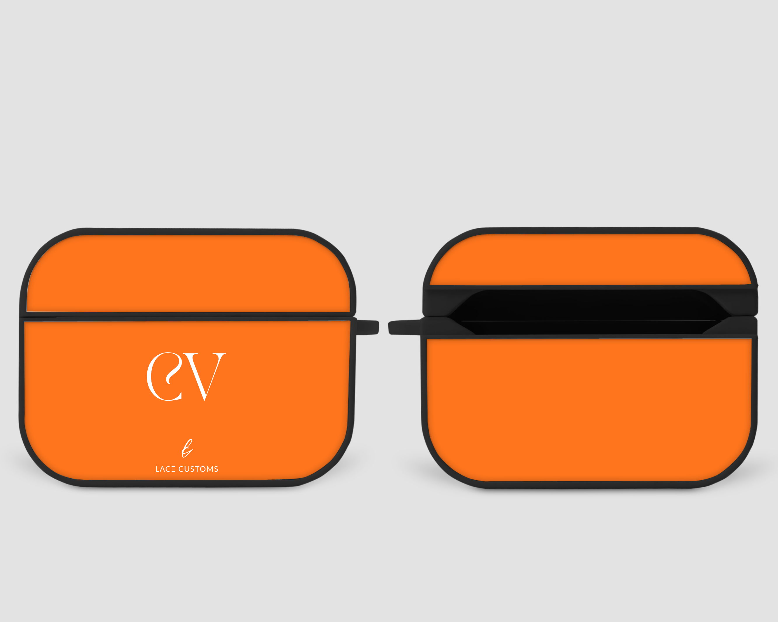 Personalised Orange Airpod Case